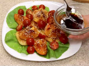 Салат! Карамелизованная Хурма с Сыром!