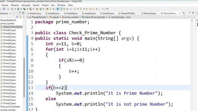 Java Logcal Progarm : Check Prime Number