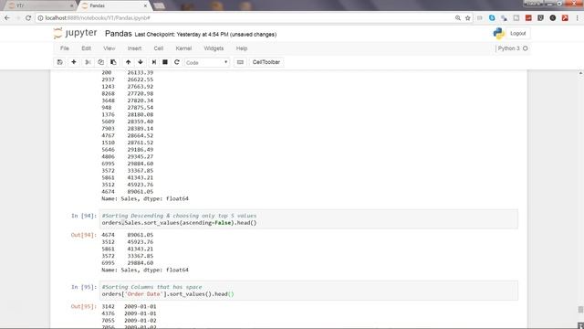 Pandas Sort DataFrame By Index | Pandas DataFrame Sort By Column | Pandas DataFrame Sort Example
