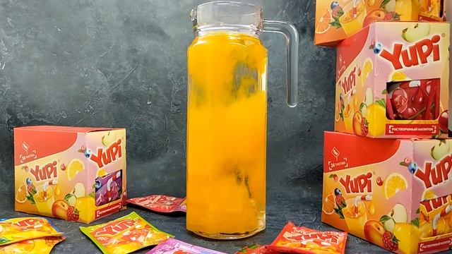 Распаковка растворимого напиток Yupi со вкусом манго