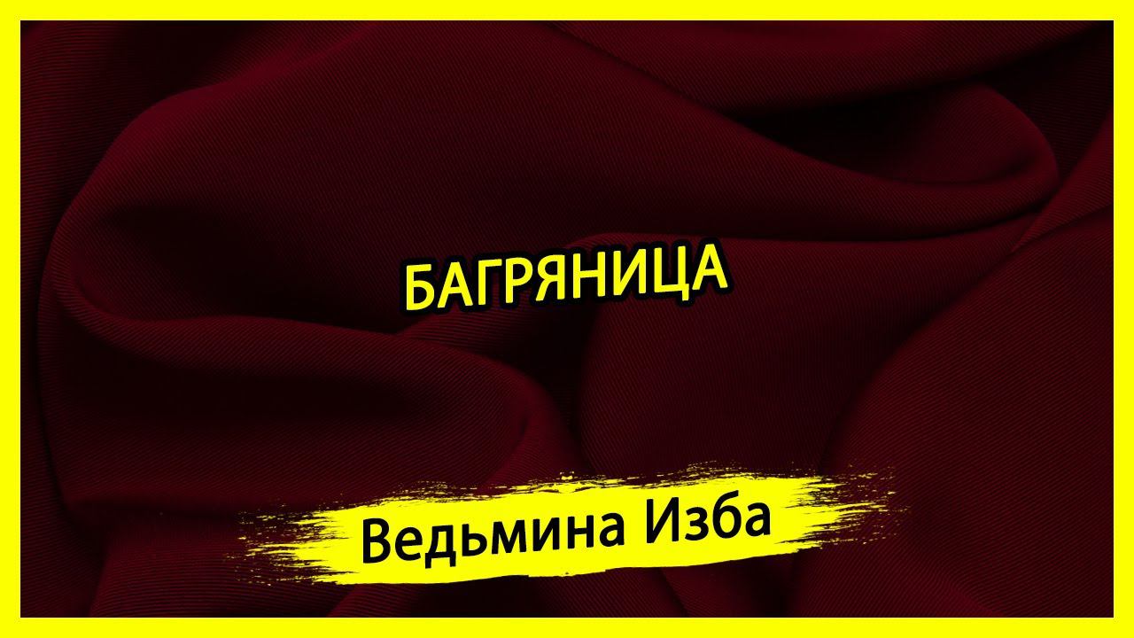 БАГРЯНИЦА. #ВЕДЬМИНАИЗБА ▶️ #МАГИЯ