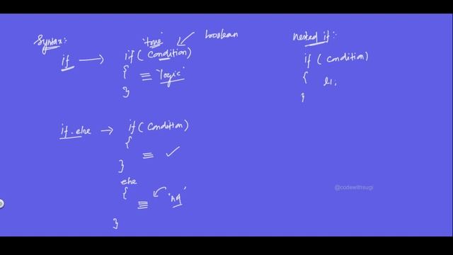 #37 Control Flow Statements in Java | If , if-else and if-else ladder discussed in detailed way