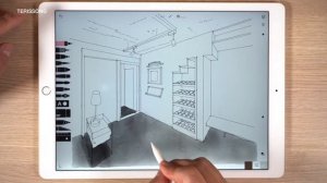 IPAD Interior Sketch: Restaurant Enterance 한남동 레스토랑 입구스케치