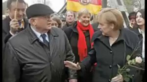 Ангела Меркель говорит по русски С Михаилом Горбачёвым