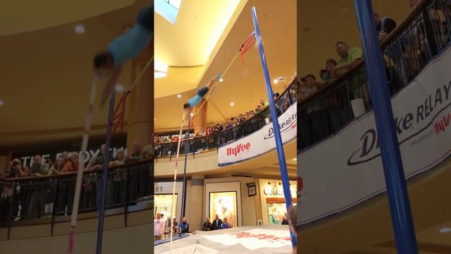 Renaud Lavillenie at Drake Relays Pole Vault in the Mall 2013