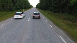 Mercedes C-Klass och E-klass filmad med Phantom 4 drönare