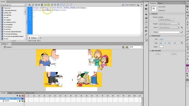 Make a Drag & Drop Jigsaw Puzzle in Adobe Flash смотреть онлайн