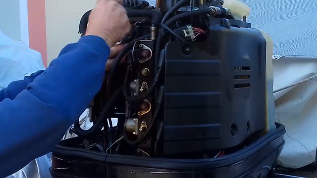 Mercury 90 Optimax . How to check-replace the thermostate. смотреть онлайн