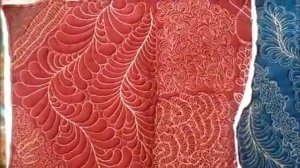 Стёжка. Учебные  образцы.  Отрабатывала  виды стёжки.