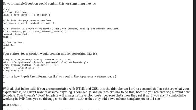 Wordpress: Make default template two columns? (2 Solutions!!) смотреть онлайн