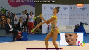 Дина Аверина булавы финал   Всемирные Игры Вроцлав 2017 CUT 02'13 02'59