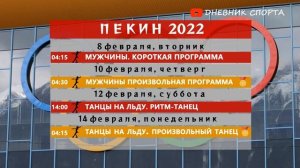 Расписание фигурного катания на олимпиаде 8-19 февраля