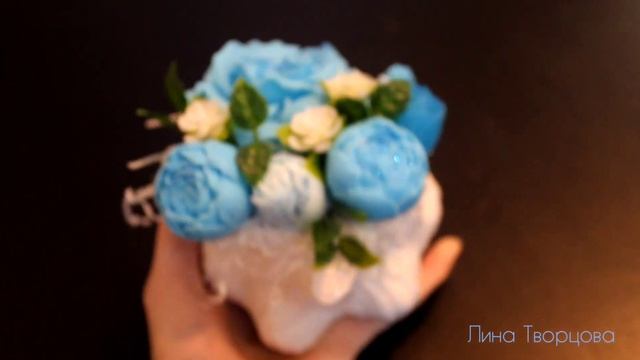 Букет из мыла. Роза, пионы и бутоны роз. Лина Творцова. Лавка Рукоделия. смотреть онлайн