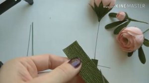 Нежные пионы из гофрированной бумаги. @Leno4ka DIY