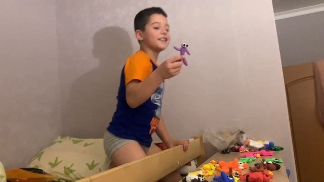 Ого!!Лепка из воздушного пластилина.Радужные друзья.Дети обожают