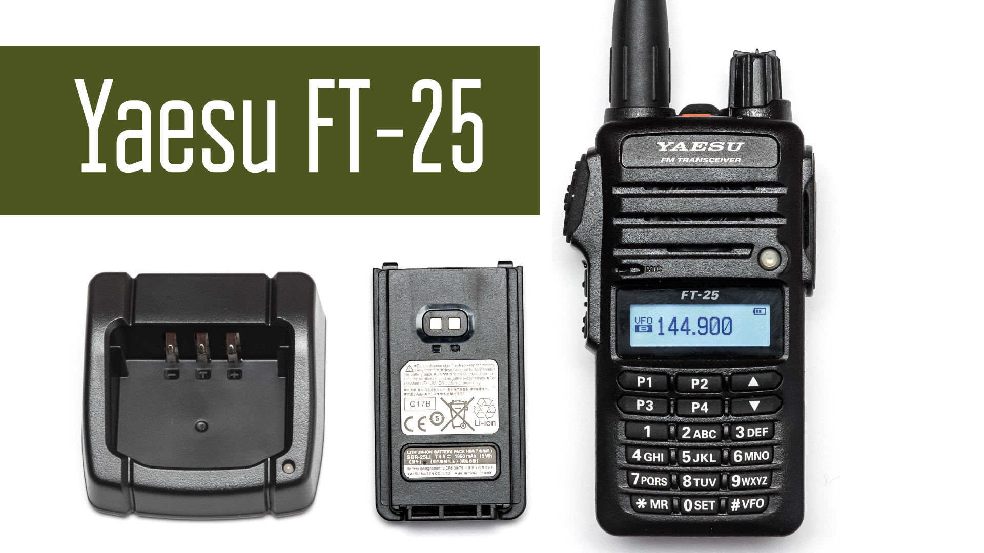 Yaesu FT-25 - Однодиапазонная носимая VHF радиостанция. Обзор, проверка работы.