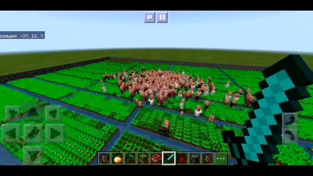 1000 ЖИТЕЛЕЙ Собрали УРОЖАЙ на ГИГАНТСКОМ Огороде!! Minecraft смотреть онлайн