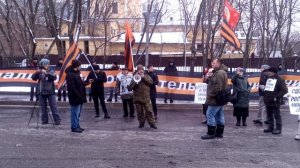 Герои НОД - Координатор РОМШ НОД Татьяна Николаевна Расторгуева. Акция НОД у посольства США 14.02.23