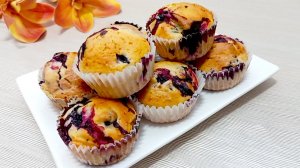 КЕКСЫ с Ягодами - вкусный и легкий рецепт - быстрая выпечка
