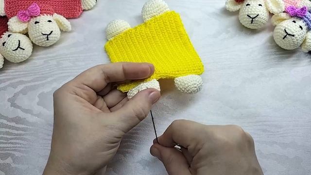 ОВЕЧКА подставка под чашку/Мастер-класс/English pattern in Description