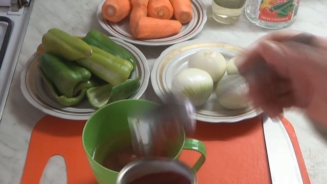 Чесночные стрелки с овощами впрок. Проверенный рецепт.
