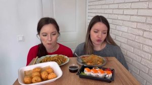 МУКБАНГ РОЛЛЫ С УГРЕМ И ЛОСОСЕМ ВОК ФУНЧОЗА С КРЕВЕТКАМИ ЛАПША С ЛОСОСЕМ ШАРИКИ С СЫРОМ И КРАБОМ