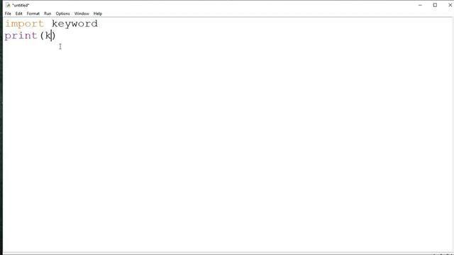 Keyword in Python