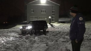 Nissan Patrol vs Mitsubishi Pajero. Первый снег. Хибины.