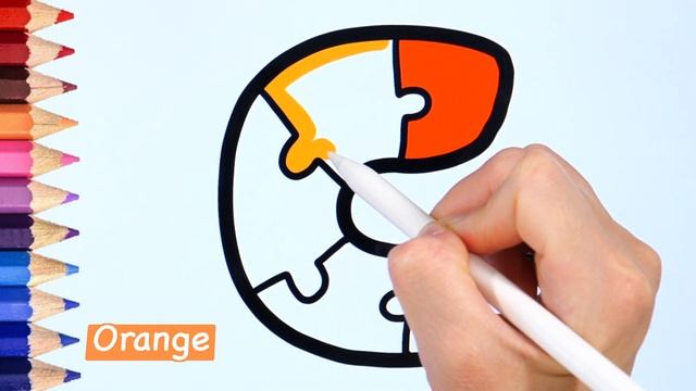 For Kids Drawing Coloring 아이들을 위한 체리 모자 옥수수 사탕 그리는 방법 | 알파벳 그리기 및 색칠하기 - 심플컬러 смотреть онлайн