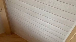 Имитация бруса на стене и вагонка на потолке. Отзыв довольного клиента