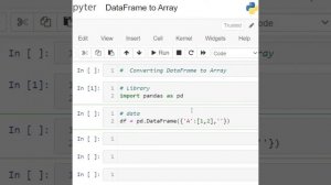 Python Daily Practice#2: DataFrame to Array #TechKnowBlaze