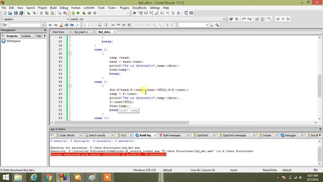 Deletion of node in linked list | Linked List Data Structure смотреть онлайн