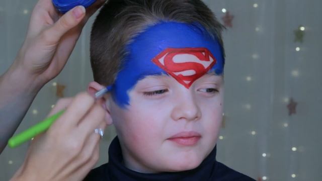 Superman — Fast and Easy Face Painting Tutorial смотреть онлайн