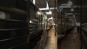 Прощальный гудок Дефектоскопа в депо Владыкино.