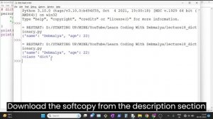How to work with Dictionary in Python | Learn Coding With Debmalya | #python #beginners