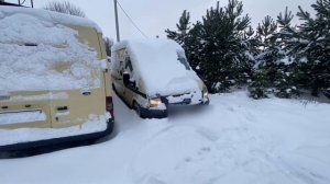 Спасение из долгого снежного плена Форд транзит Полный привод 4х4 AWD 6 MT
