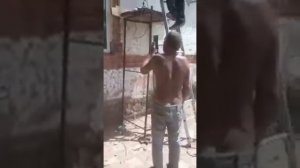 Съемка Процесса Подготовки Дома к Облицовке Дагестанским Камнем