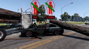 BeamNG Drive -  Реалистичные автомобильные аварии и погони. Страшные аварии.