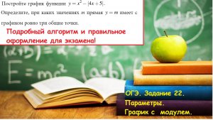 Задание 22. Построение графика с модулем. ОГЭ по математике.