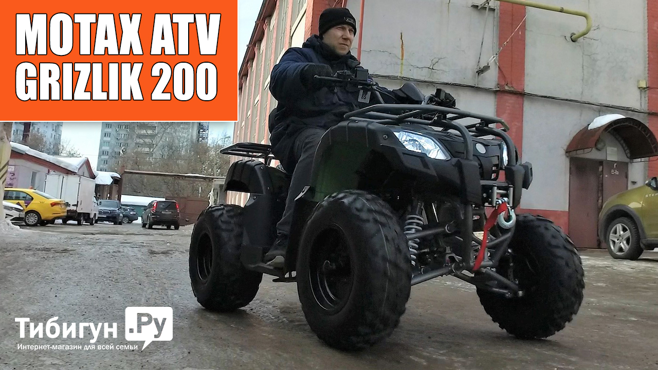 Квадроцикл MOTAX ATV Grizlik 200 cc Lux с лебедкой от Тибигун