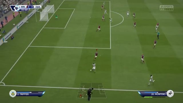 FIFA 15 Burnley V Swansea City Final Score 0-2 смотреть онлайн