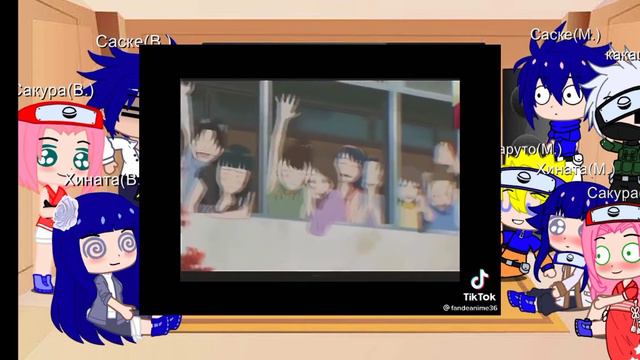 Реакция Наруто  на тт Взрослой и маленькой команды номер 7+Хината☁🍜