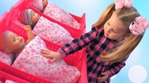 Diana pretend play with Baby Dolls toys, Videos for kids