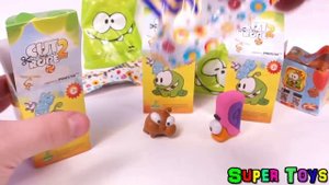 Cut The Rope 2 Om nom Toy surprises Kinder Surprise/Ам ням 2 игрушки сюрприз для детей