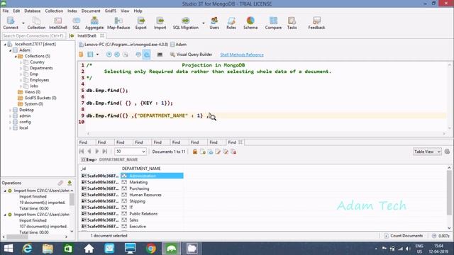 How To Use Projection in MongoDB