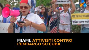 USA: raduno contro l'embargo su Cuba a Miami