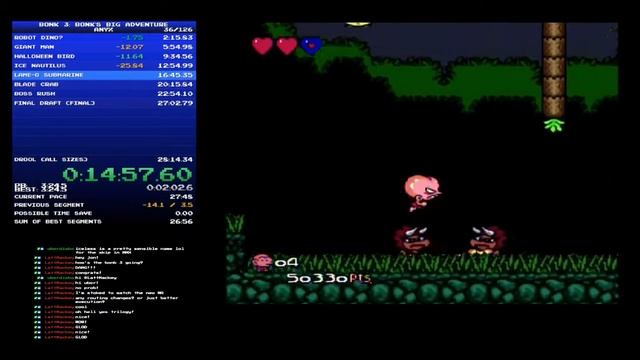 Bonk 3: Bonk's Big Adventure any% TurboGrafx-16 Speedrun World Record: 27:33 смотреть онлайн