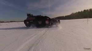 Toyota Tundra на гусеницах. Снежный тест