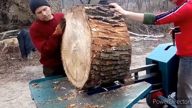 ТЯЖОЛЫЙ ПАЦИЕНТ!!! Реечный  дровокол комбинированый. #дровокол #дрова #Wood_splitter