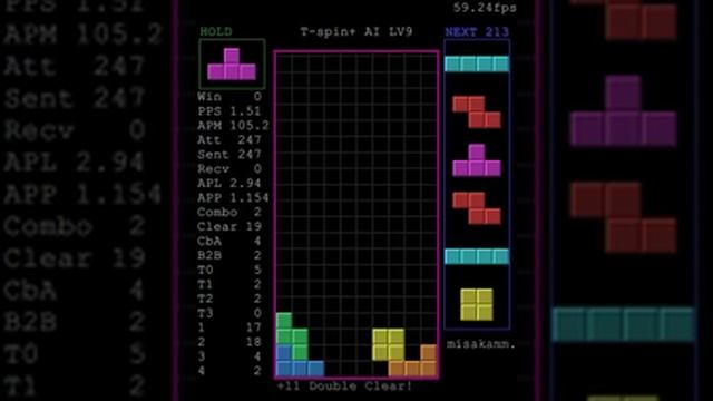Tetris AI Bot: Perfect Clear show case (40 PCs) смотреть онлайн